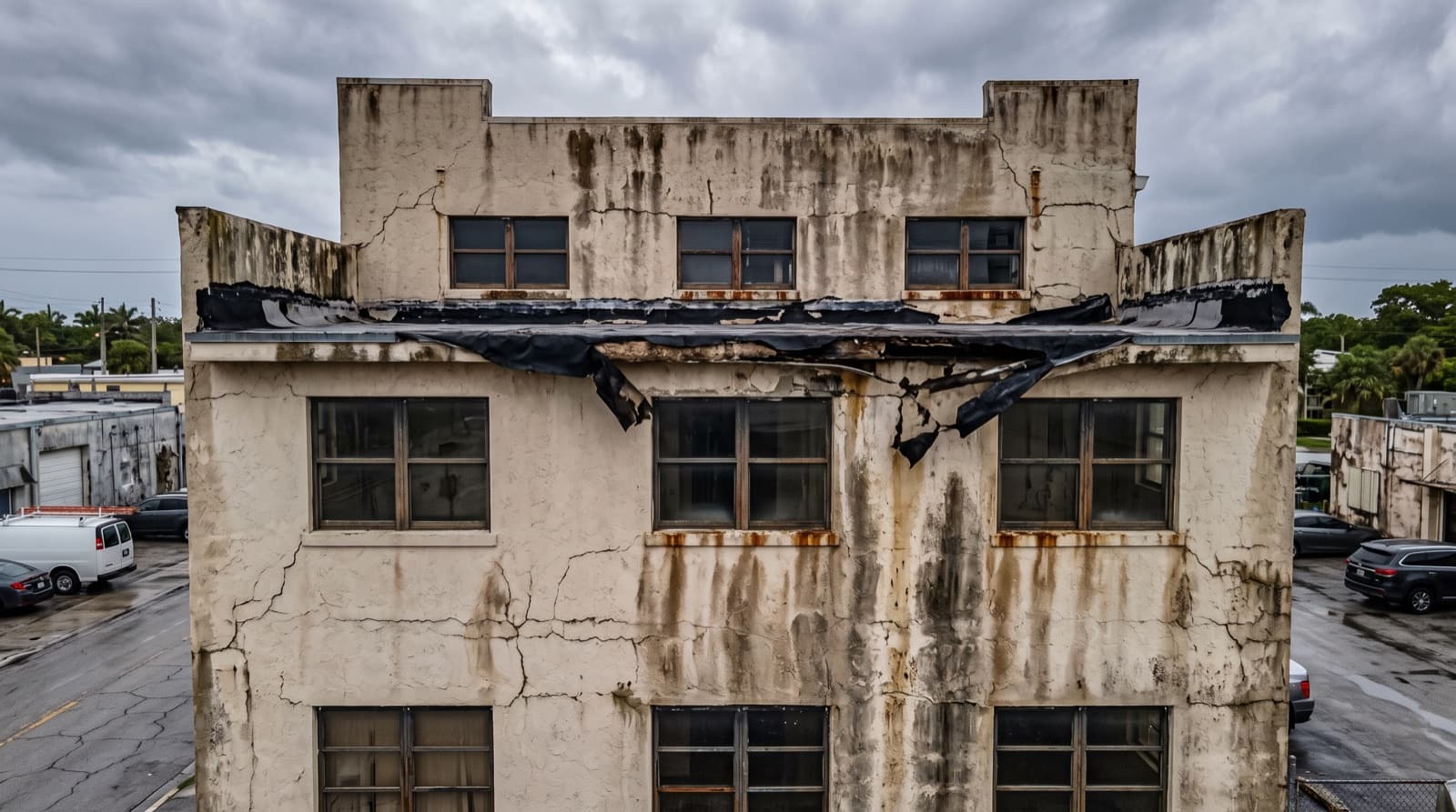 Building envelope waterproofing — before